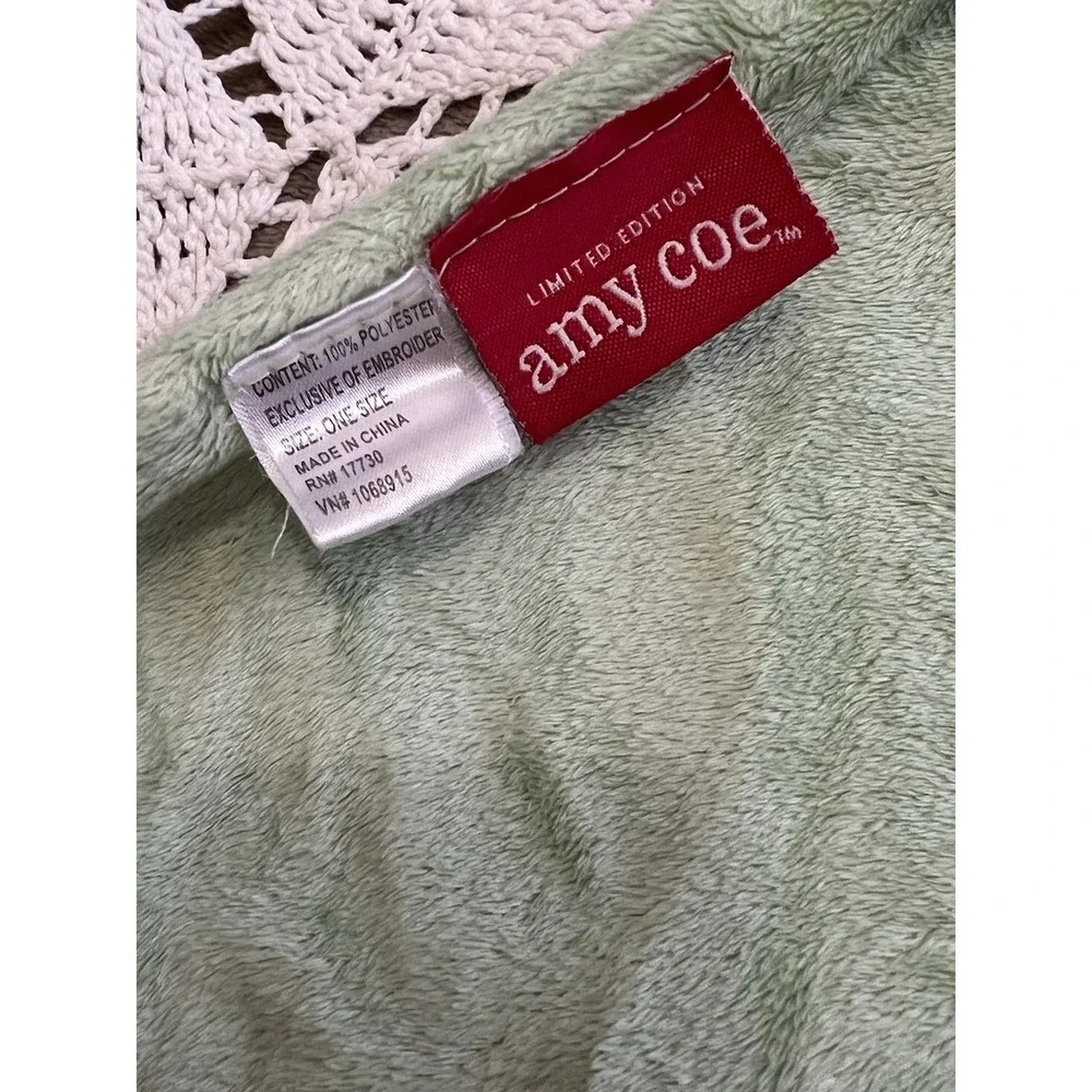 Amy Coe Baby Blanket elephant green patchwork Soft Minky Fleece Unisex Gift Warm